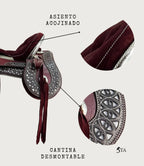 Montura Charra con Cantinas Adornos Perforados