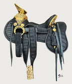 Montura Charra Piel de Cocodrilo Herraje Chapado en Oro 24 KL