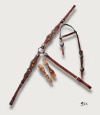 Montura Charra Piteado y Cincelado con Cantinas