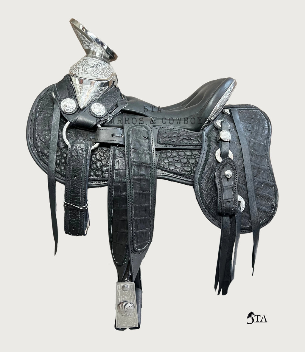 Montura Charra Piel de Cocodrilo