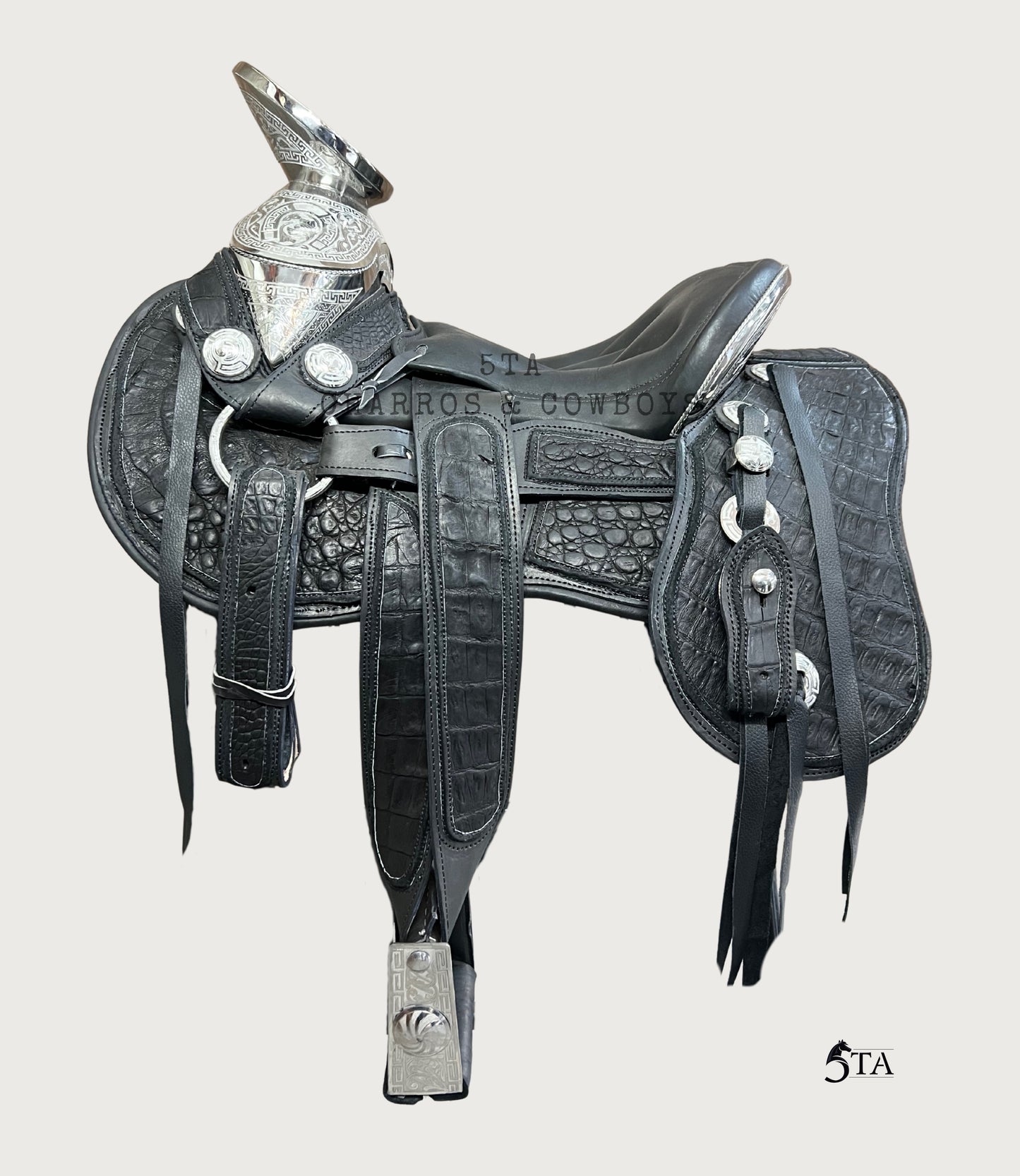 Montura Charra Piel de Cocodrilo