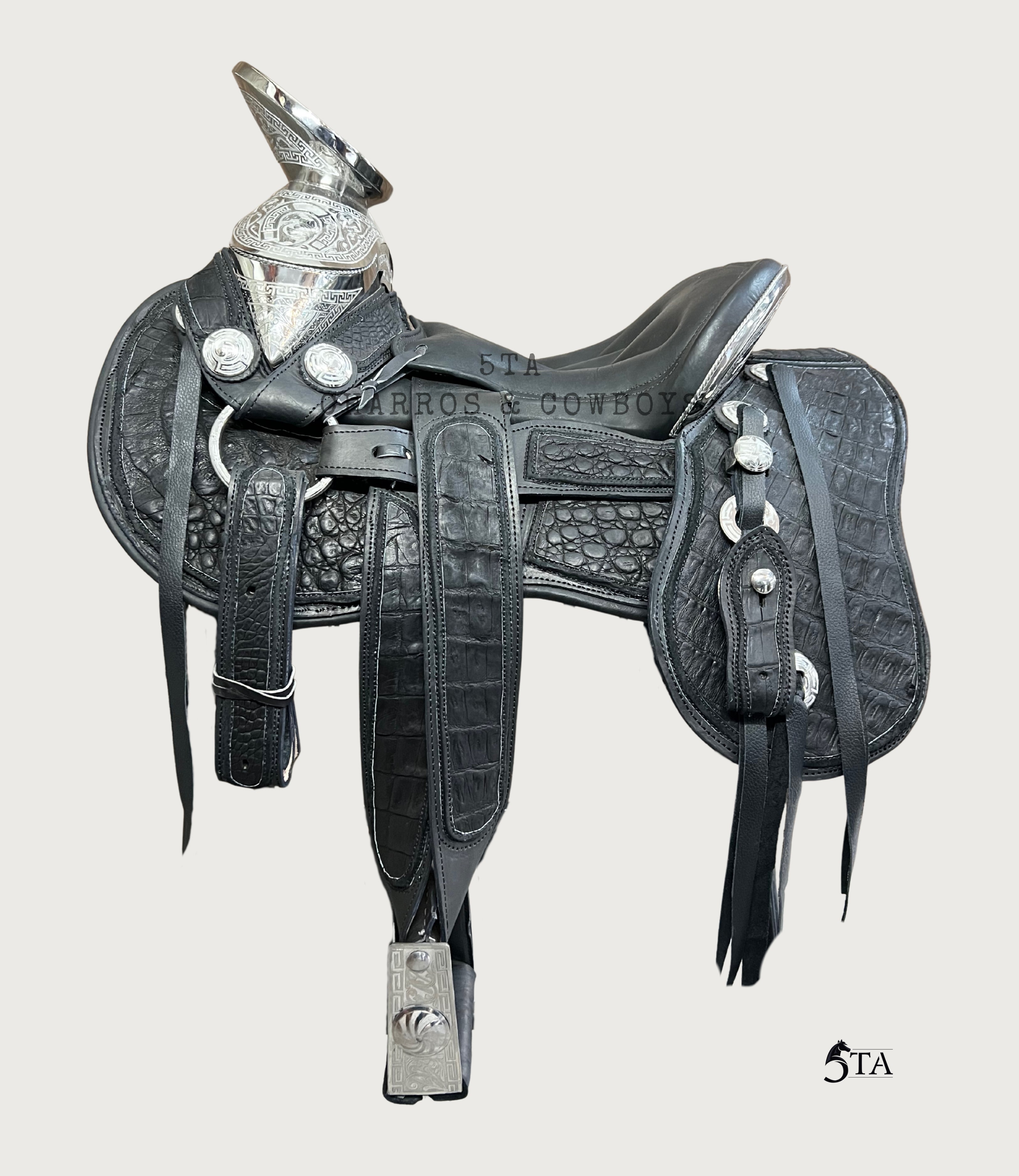 Montura Charra Piel de Cocodrilo