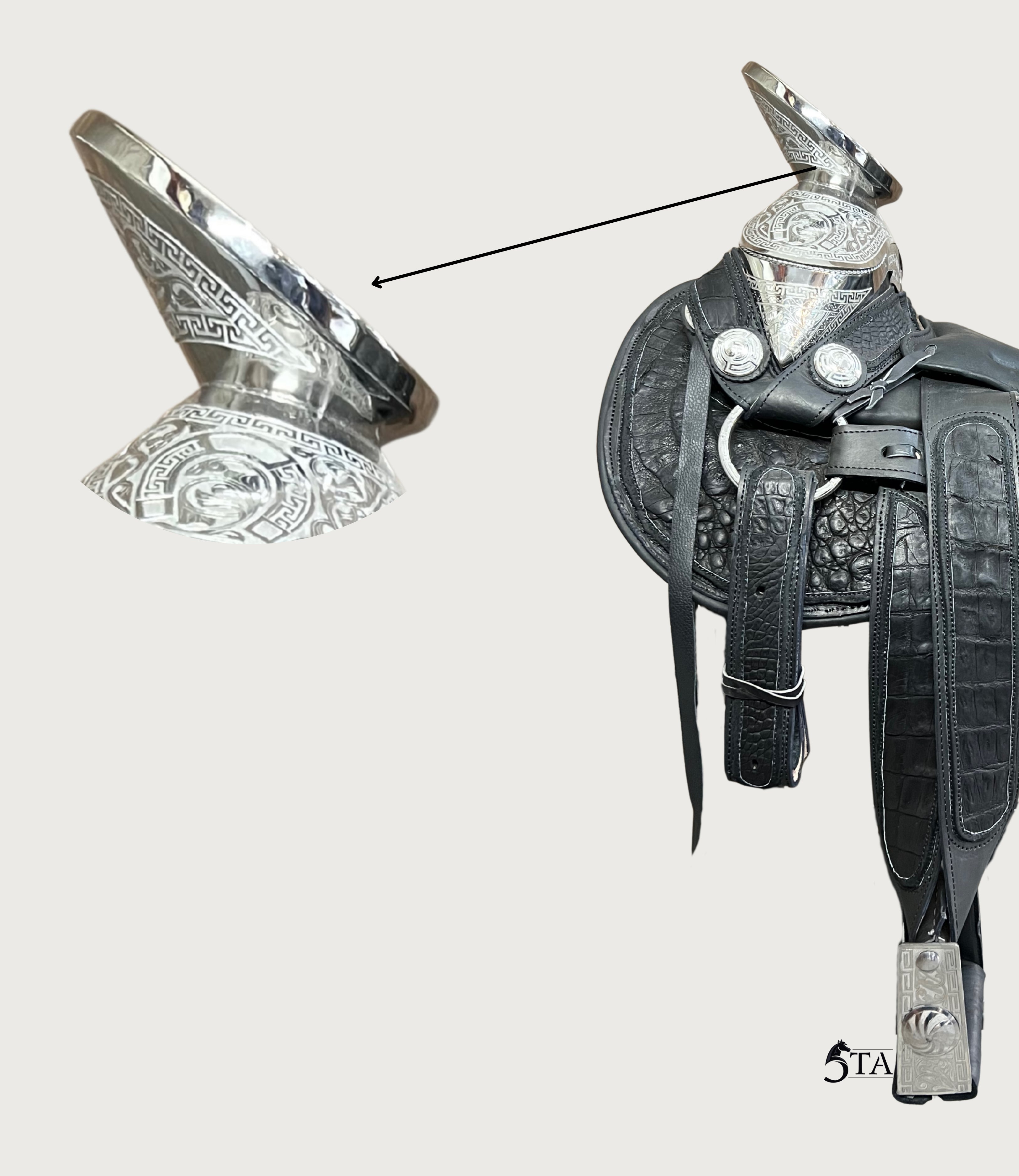 Montura Charra Piel de Cocodrilo