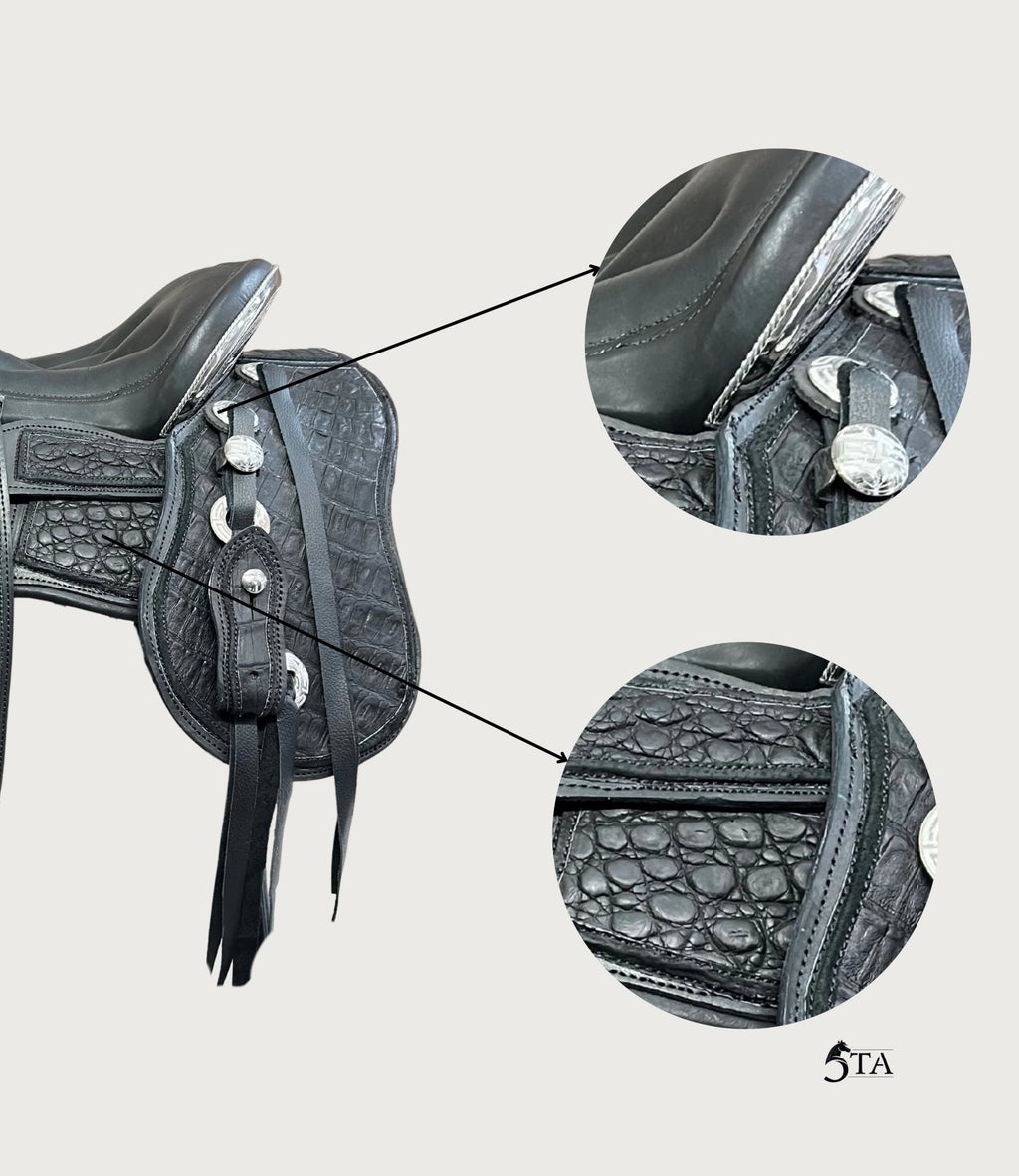 Montura Charra Piel de Cocodrilo