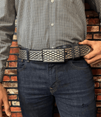 Cinto de Plata Original Cadena y Rombos