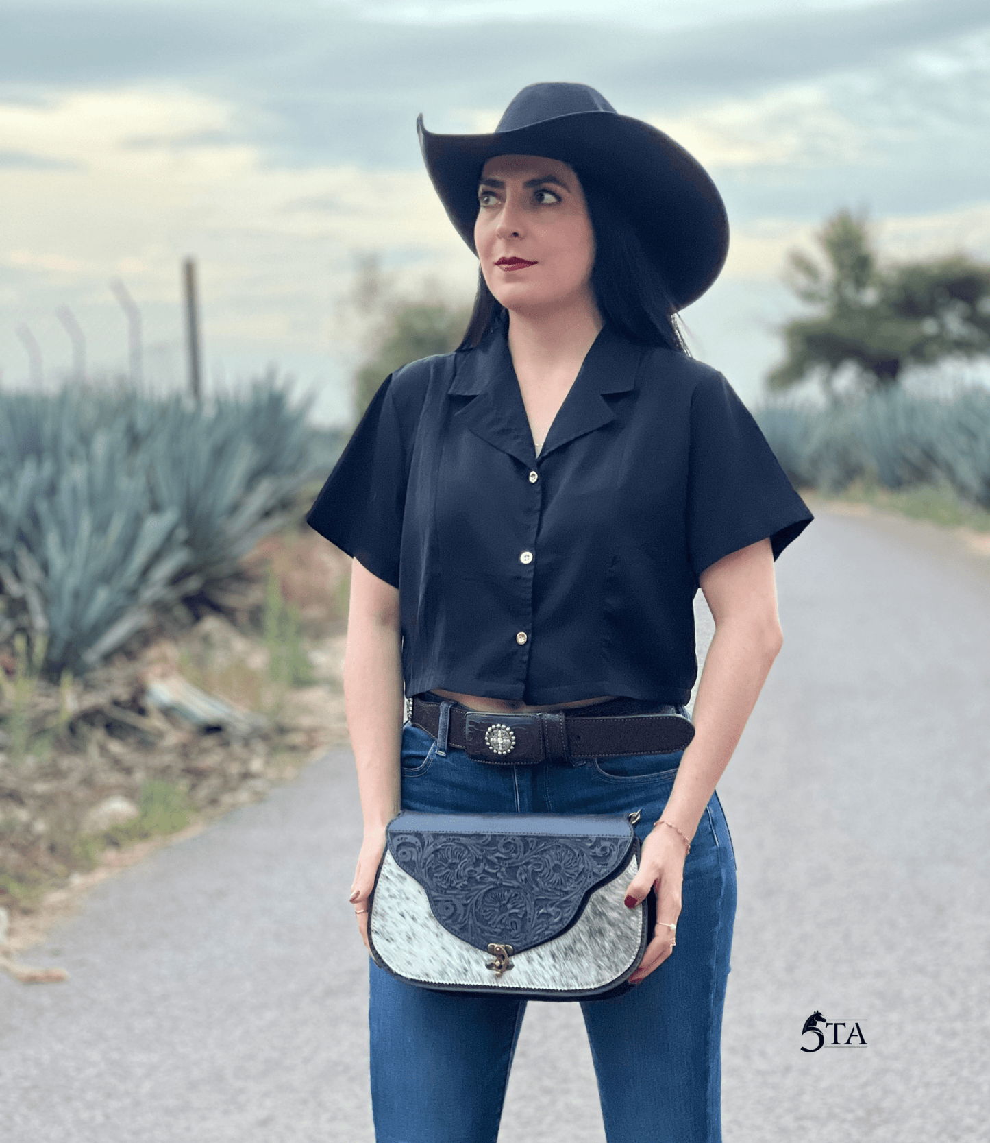 Bolso Grande de Piel para Dama con Pelo