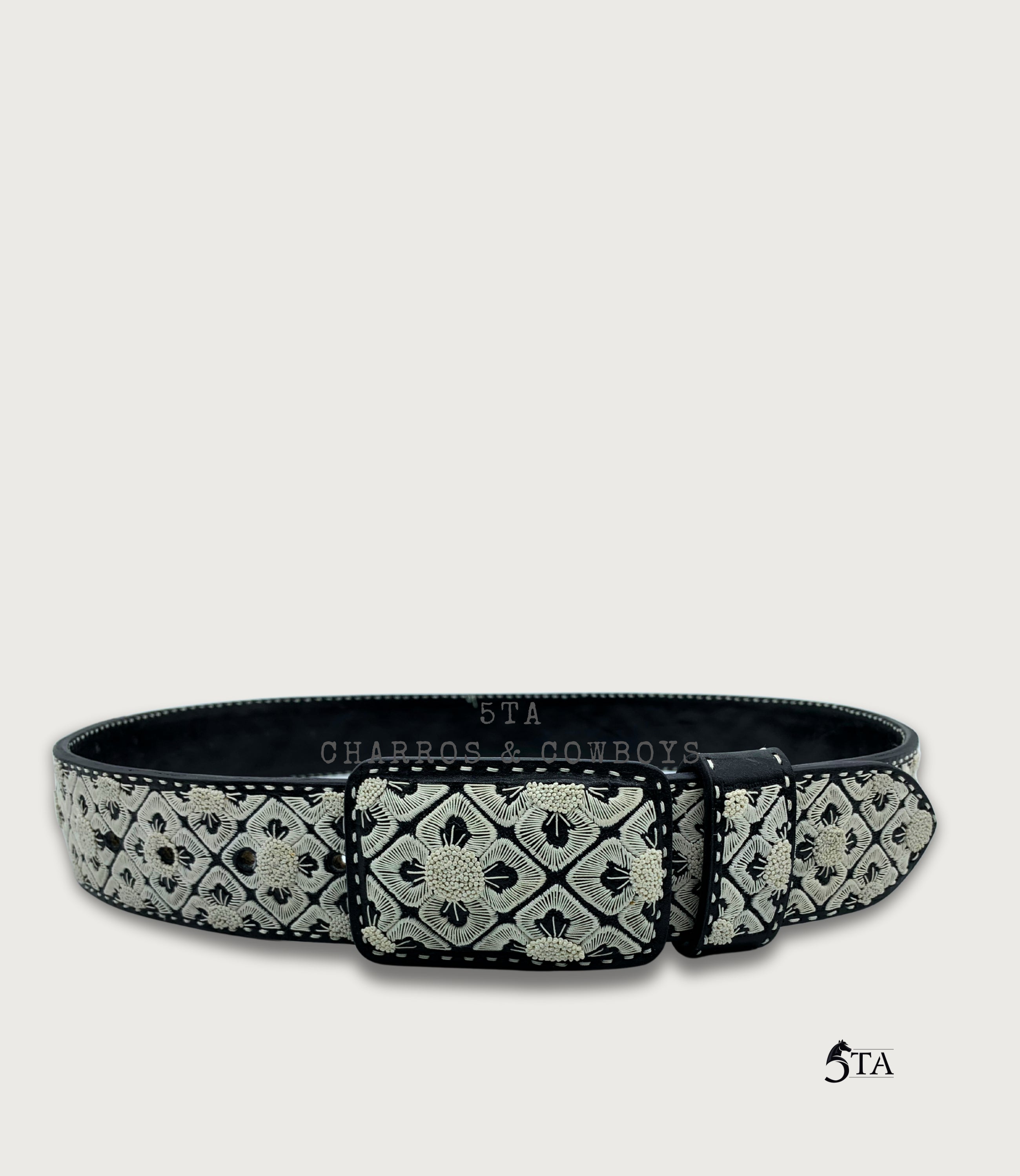 Cinto Piteado Fino Flor Rombos