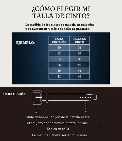 Cinto Láser 5TA Hebilla Acero Cuadrada
