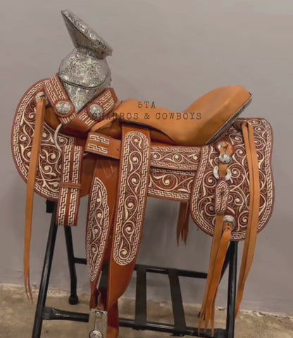 Montura Charra Piteado Original Cantinas Desmontables